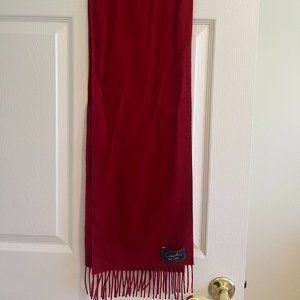 Coach 100% Cashmere Scarf Solid Dark Red